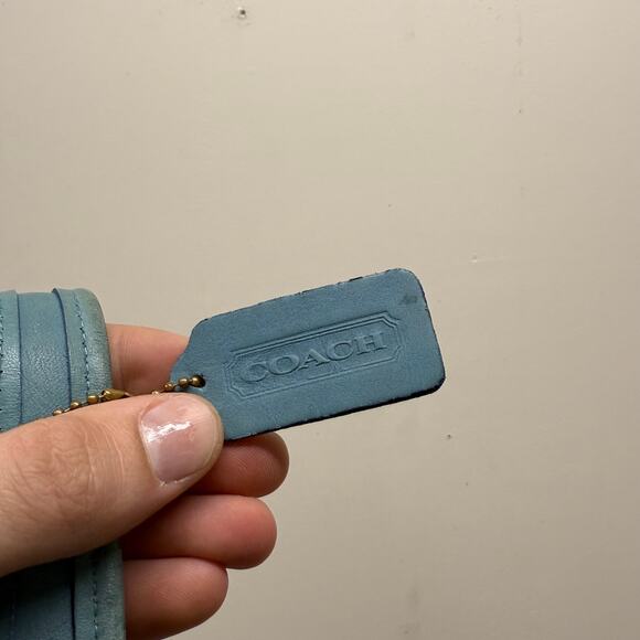 Vintage Coach Ergo Mini Zip Glacier Blue 9020 - Picture 6 of 7